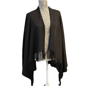 Lilly Pulitzer Women's Open Cascade Front Knit‎ Sweater Hem Fringe Boho Chic XL